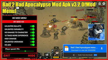 BAD 2 MOD APK | Unlimited Money Free Shopping Extinction Apocalypse Update Craft & Delta Resources