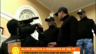 Informante - Alcalde de trujillo cesar acuña insulta a periodistas de SOLTV
