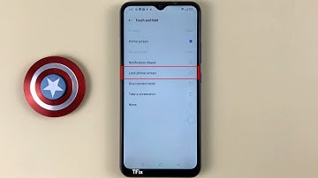 How to touch and hold the virtual Home button to turn off the screen 1 touch on Realme C15 Android11