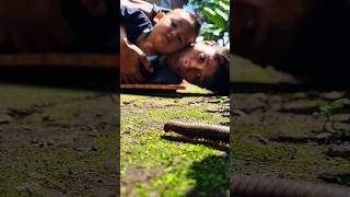 Watch This Father And The Boy Epic Reaction When Millipede Surprised Them Is So Funny shorts