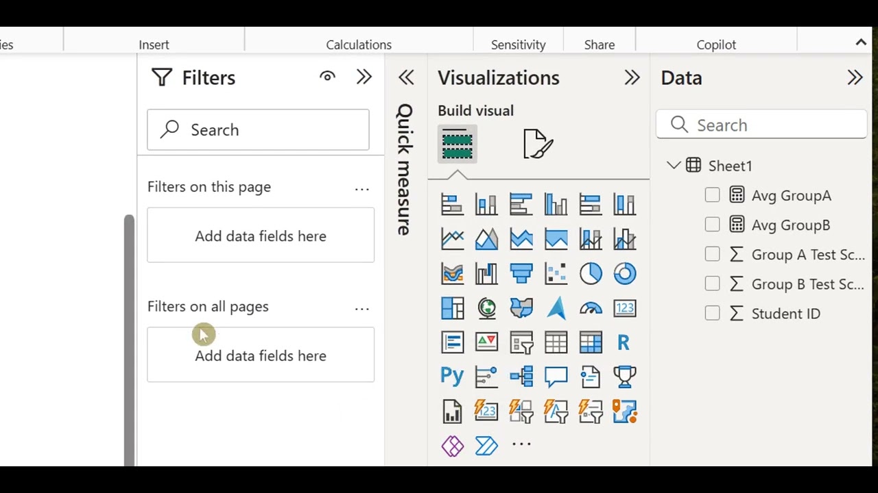 Powerbi with Python T-test P-value