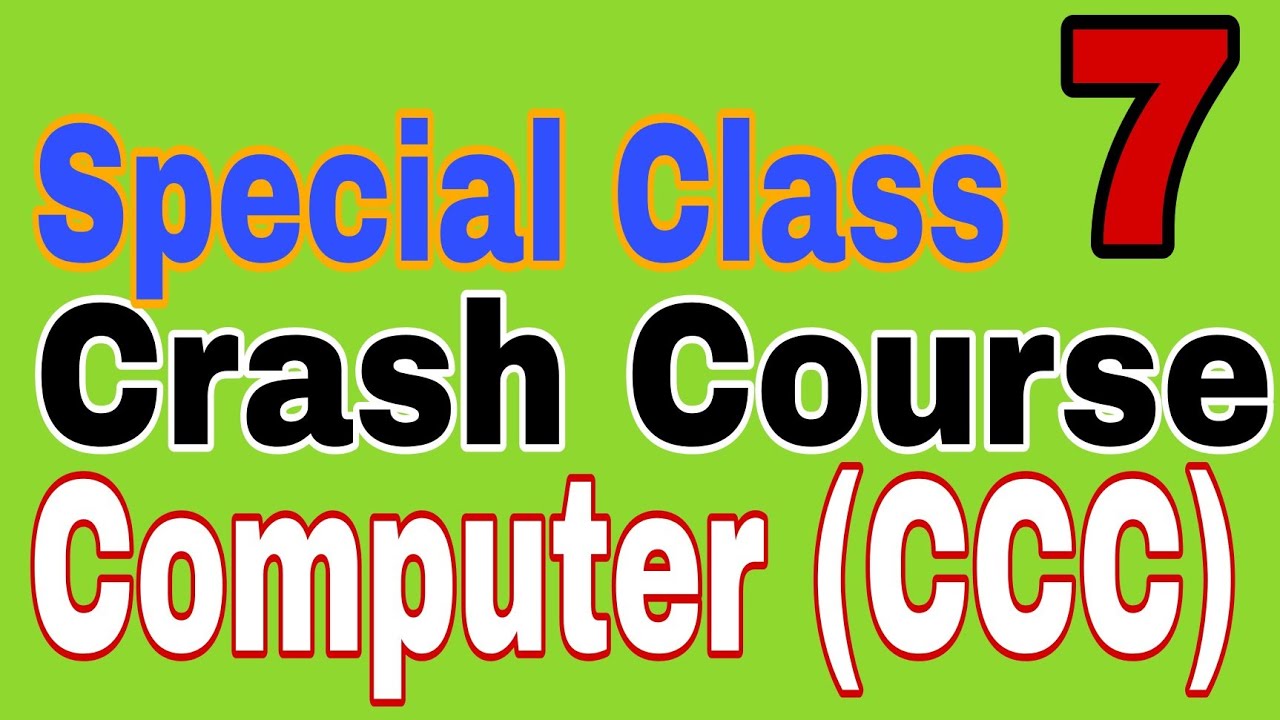 CCC Computer Class 7 l Today CCC Class l CCC Exam l CCC MCQ l CCC ...
