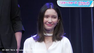 市川紗椰、ゆったりシャツブラウス×ロングスカートで清楚に　「スター・ウォーズ」イベントに登場