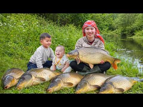 Searching for New Bountiful Fish Harvests at Secret Locations | Fishing with Duong and Her Children