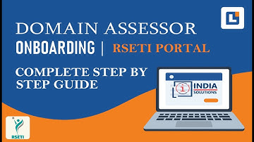 Domain Assessor Onboarding | Complete RSETI Portal Tutorial | Step by Step Guide