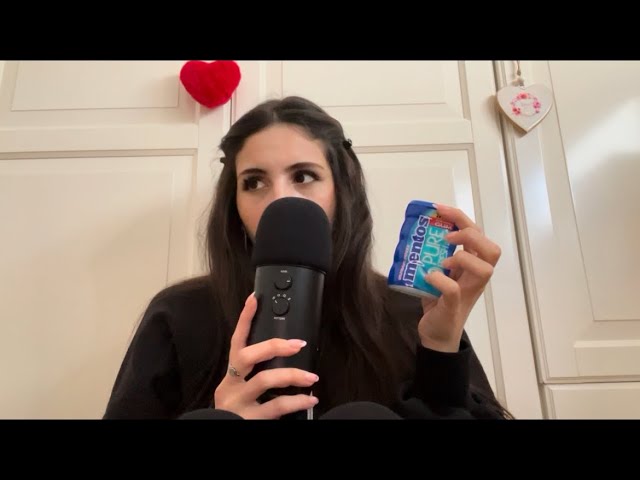 ASMR chaotic inaudible whispers (with gum chewing)