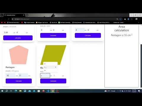 area calculate by javascript. js small project