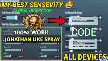 New Update 1.8.0 !! Best Sensitivity CODE+ Control Setting PUBG Mobile | BGMI After Update 1.8.0