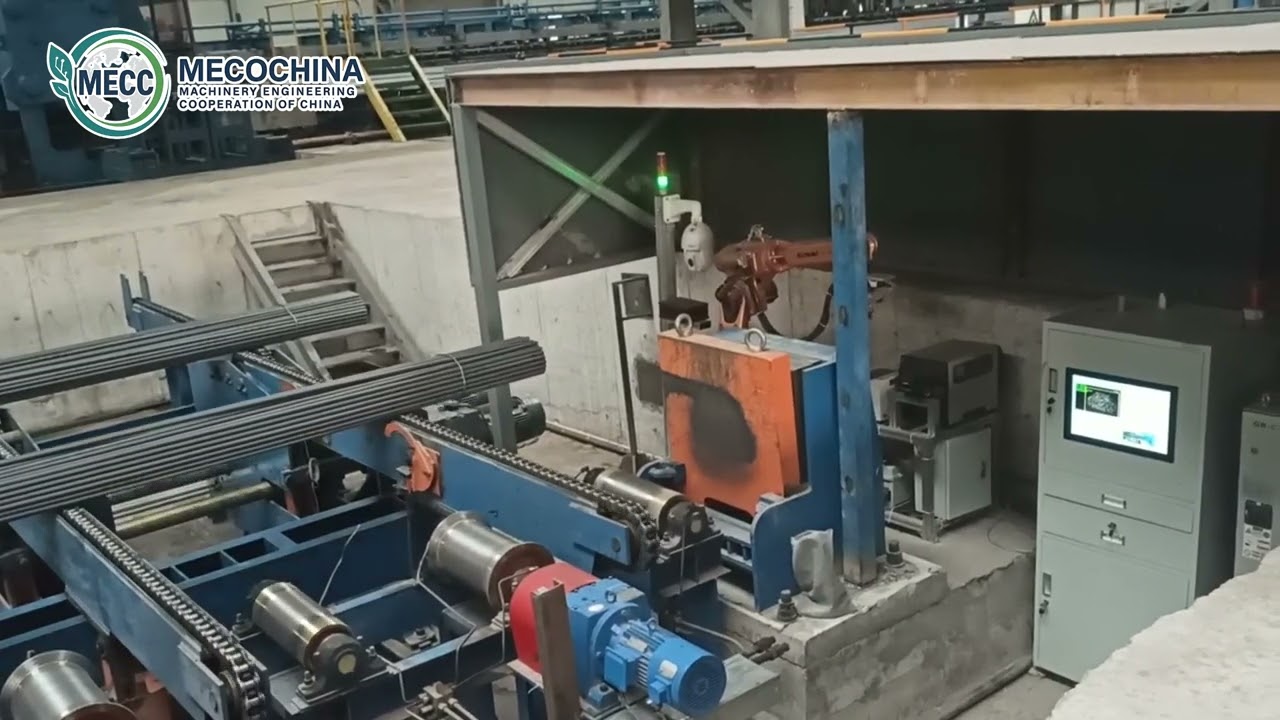 Bundle rebar online welding tag robot system