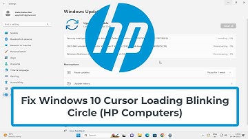 Fix Windows 10 Cursor Loading Blinking Circle (HP Computers)