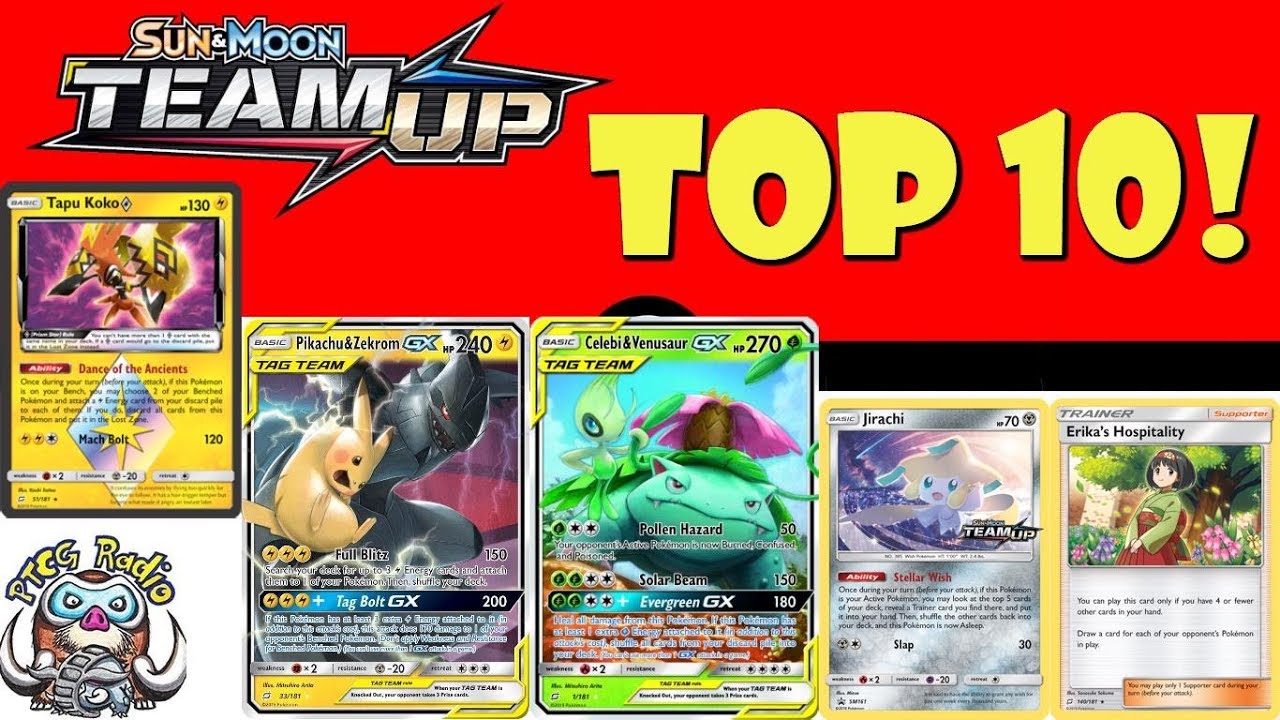 Top 10 Pokemon Cards From Team Up Tag Team Gxs