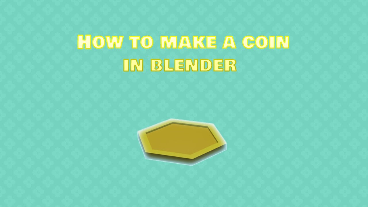 How To Make A Quick Easy And Simple Low Poly Coin In Blender ( Tutorial )