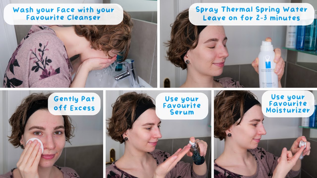 How to use Roche Posay Thermal Spring Water in a Skincare Routine - YouTube