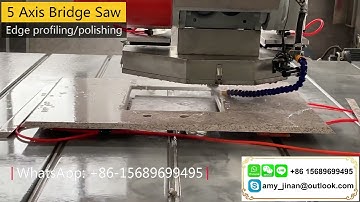 GANGER CNC 5 Axis Bridge Saw GQ-3220D to do sink hole edge polishing