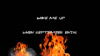 Video thumbnail of "Green Day - Wake Me Up When September Ends Lyrics Video"