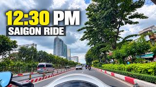Information Saigon Vlog 🇻🇳 | 12:30 PM Motorbike Ride Around Ho Chi Minh City | Motorbike POV Update