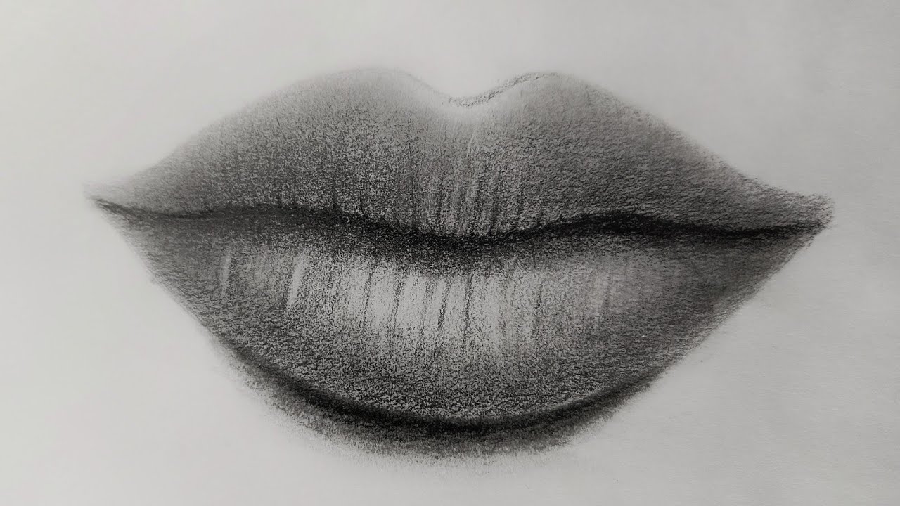 How to draw a realistic lips -step by step for beginners ...