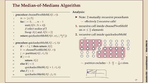 Effiziente Algorithmen (Winter 2025-26) 5-3 Linear time selection