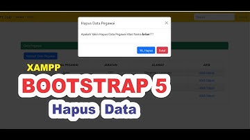 Hapus data dari Database PHP mySQL dengan Modal #bootstrap #xampp #php