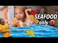 I ONLY ATE SEAFOOD FOR 24 HOURS CHALLENGE!