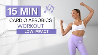 15 min CARDIO AEROBICS WORKOUT | All Standing | Low Impact | No Squats | Move to the Beat ♫