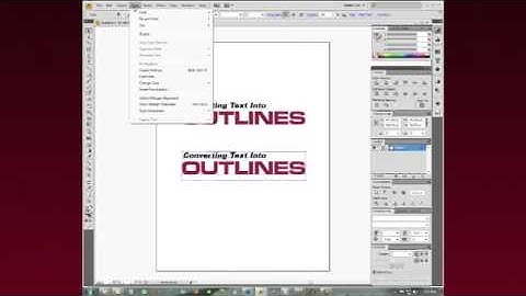 Create Outlines From Fonts - Adobe Illustrator
