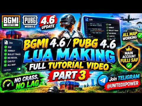 HOW TO MAKE YOUR OWN LUA PAK FILE 4.6 | FOR ANY BGMI/PUBG VERSIONS |4.6 EVERY SEASON WORKING!!