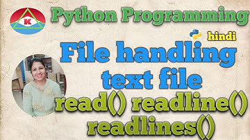 @52. PYTHON PROGRAMMING-TEXT FILE | READ | READ LINE | READ LINES