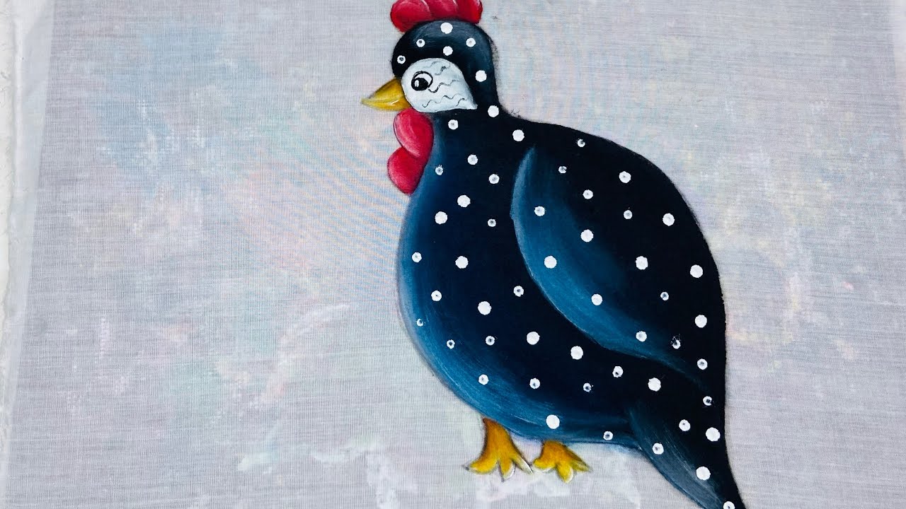 Aprenda a pintar galinha da Angola