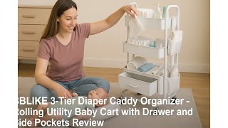Bblike 3-Tier Diaper Caddy Organizer - Rolling Utility Baby Cart With Drawer And Pockets Review