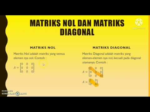 Konsep matriks dan jenis-jenis matriks matematika wajib kelas XI
