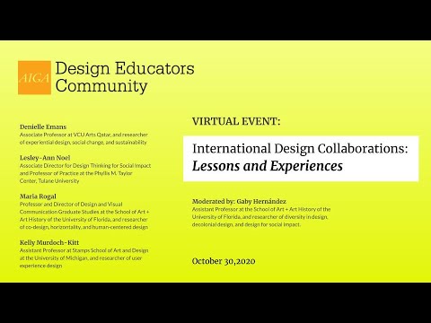 Virtual Event: International Design Collaborations: Lessons and Experiences