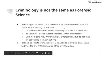 Intro to Forensic Science video 1