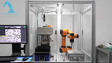 Parts Robot Workstation with pick and place robot