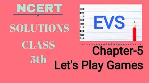 Class- 5th || EVS || Chapter- 5 || Let