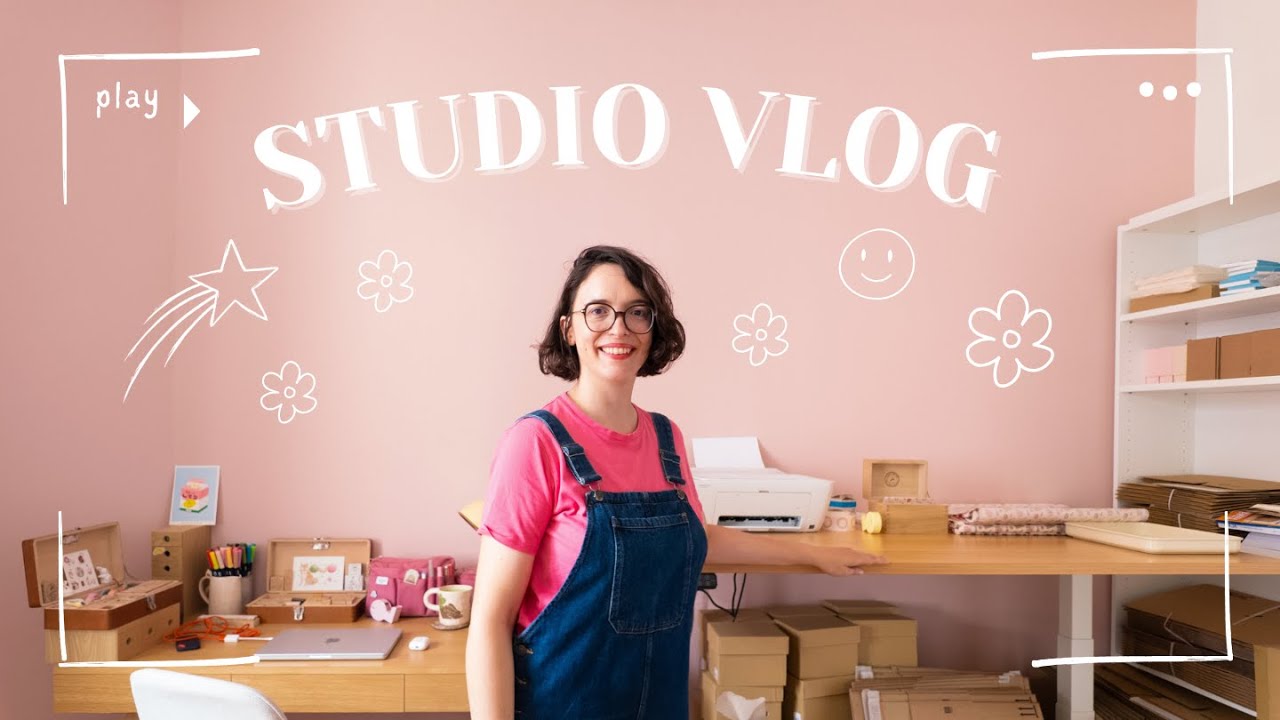 Mon nouveau studio pour ma boutique de papeterie ✨ | bureau Flexispot & préparation de commandes