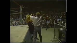 Jerry Lawler Throws Fire At Eddie Gilbert.