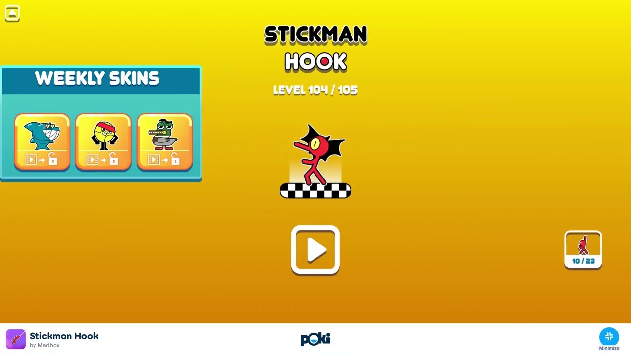 Stickman Hook, Play Stickman Hook directly in your browser on Poki now! No  need to download and install an app., By Poki