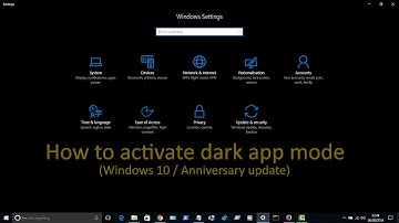How to enable dark app mode / Black theme (Windows 10 / Anniversary Update)