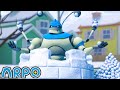 Batalha de bolas de neve!!!! | Melhores episódios de ARPO o Robô | Desenhos Animados para Crianças