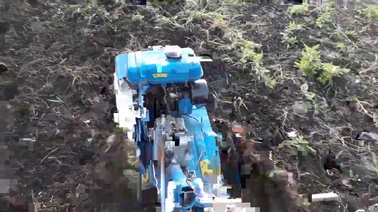 Осенняя пахота мотоблоком Нева - YouTube