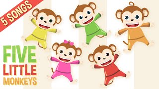 Five Little Monkeys Jumping On The Bed | Baby Songs | Kids Songs | Nursery Rhymes