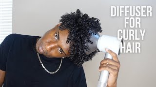 How to use a diffuser for curly hair men