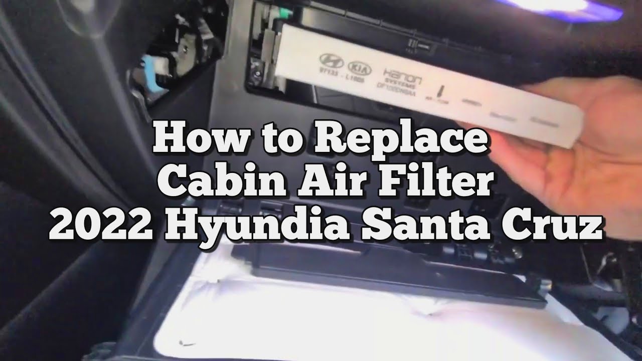How To Replace Cabin Air Filter 2022 Hyundai Santa Cruz - YouTube