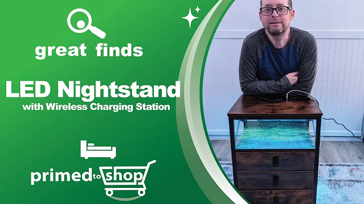 Lvifur LED Nightstand with Wireless Charging Station Product Overview