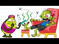 Vegetables Serve ZOMBIES || Funny Situations at MONSTER HOTEL by Avocado Couple