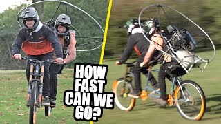 How Fast Can A Tandem Mountain Bike Go  Petrol Paramotor Madness
