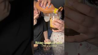 Making Caramel Iced Coffee for My Best Friend ☕💛 | Mini Vlog #coffeetime #minivlogshorts