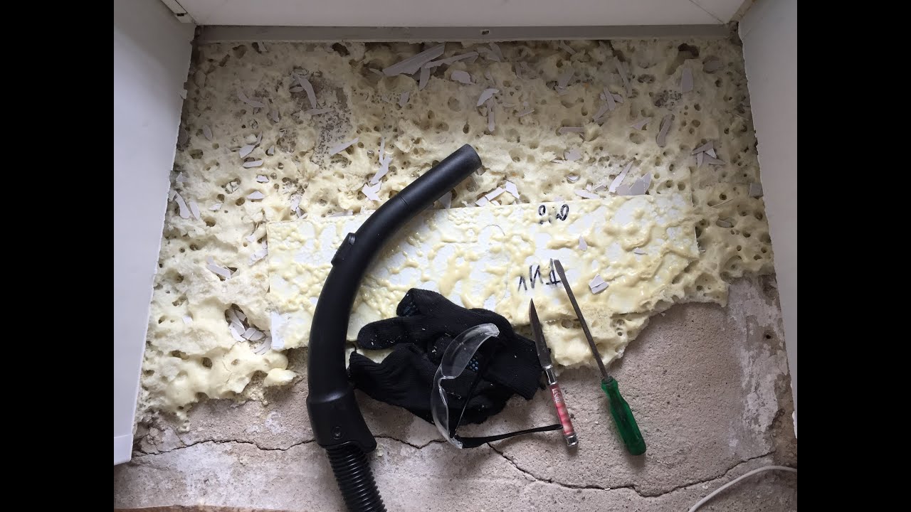 Демонтаж лопнувшего пластикового порога балконной двери. Если нет под ...