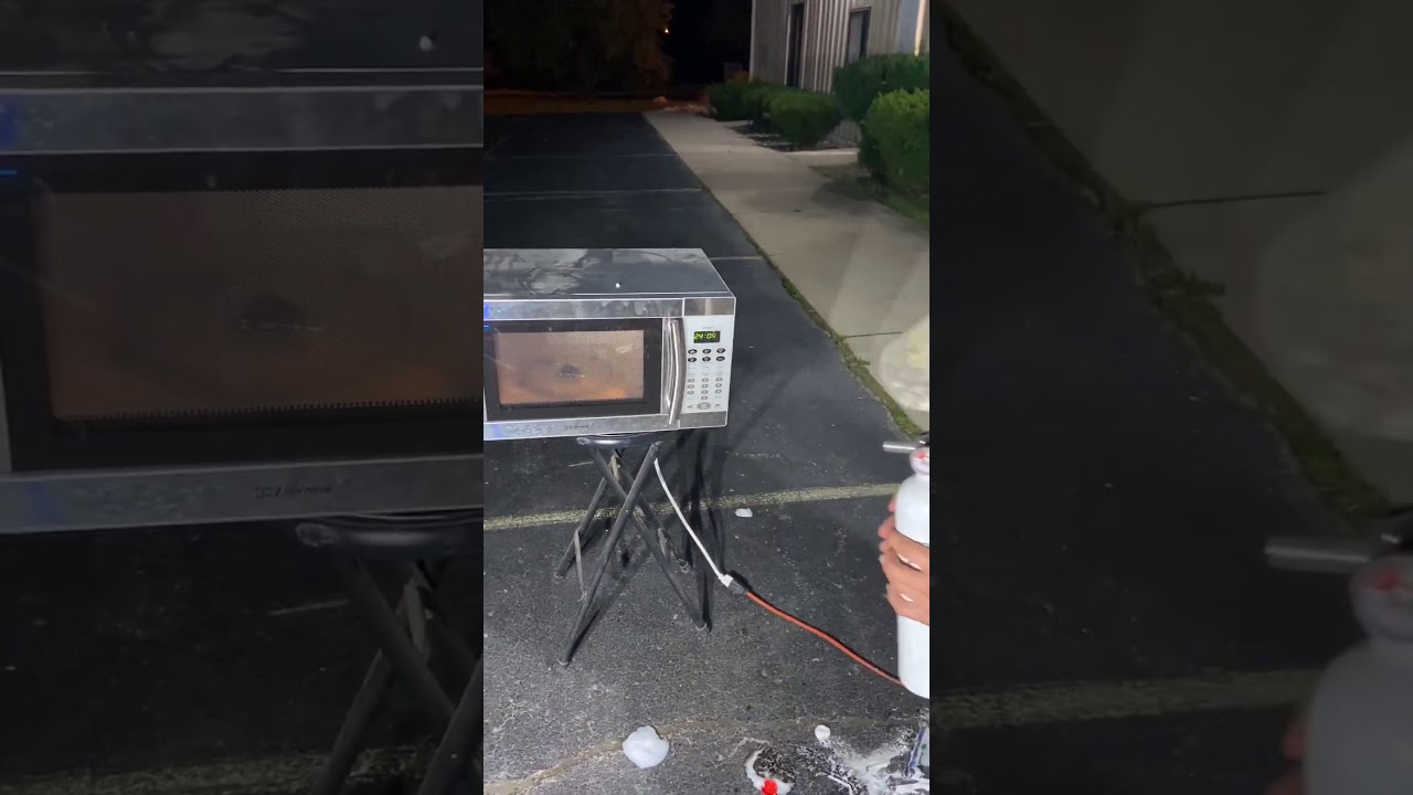 What happens when you put batteries in a microwave?? YouTube